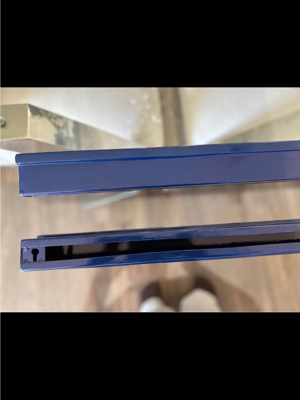 Crate&Barrel Wall Book shelf Color blue